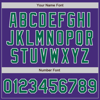 Custom Purple Kelly Green-White Authentic Baseball Jersey