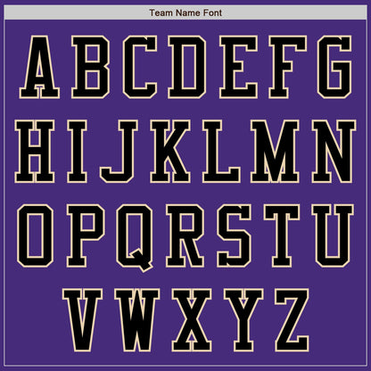 Custom Purple Black-City Cream Authentic Baseball Jersey