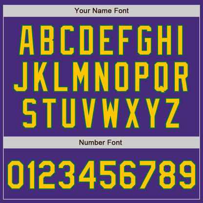 Custom Purple Yellow-Kelly Green Authentic Baseball Jersey