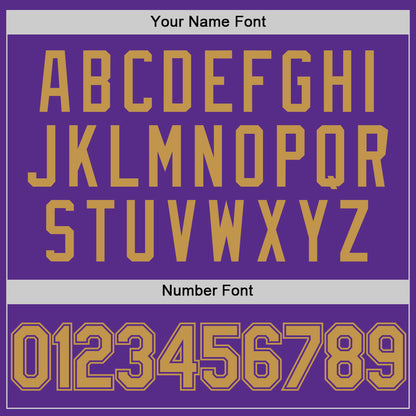 Custom Purple Old Gold Authentic Throwback Basketball Jersey