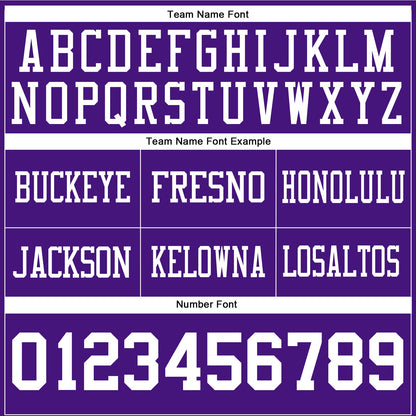 Custom Purple White Mesh Authentic Football Jersey