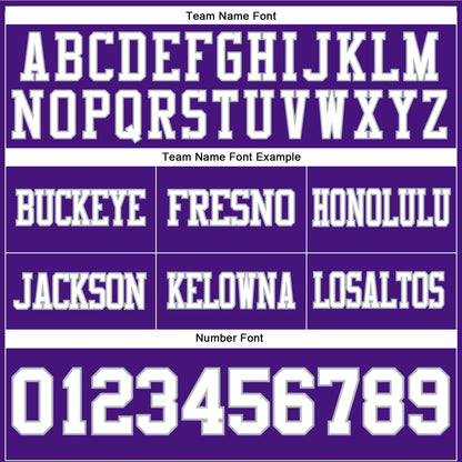 Custom Purple White-Gray Mesh Authentic Football Jersey