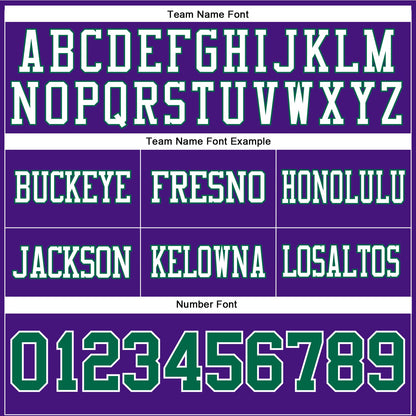 Custom Purple Kelly Green-White Mesh Authentic Football Jersey