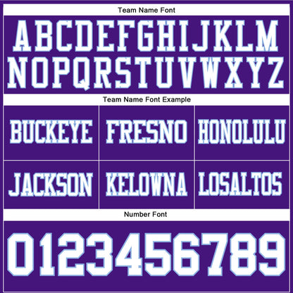 Custom Purple White-Light Blue Mesh Authentic Football Jersey