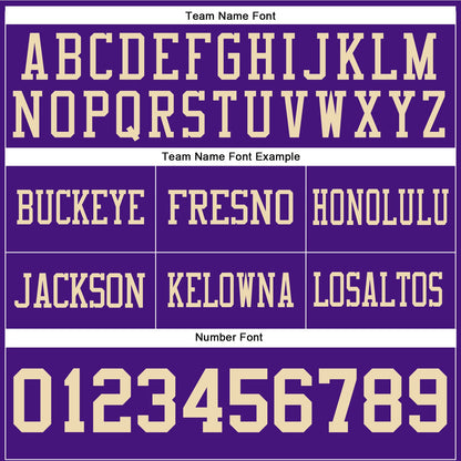 Custom Purple Cream Mesh Authentic Football Jersey