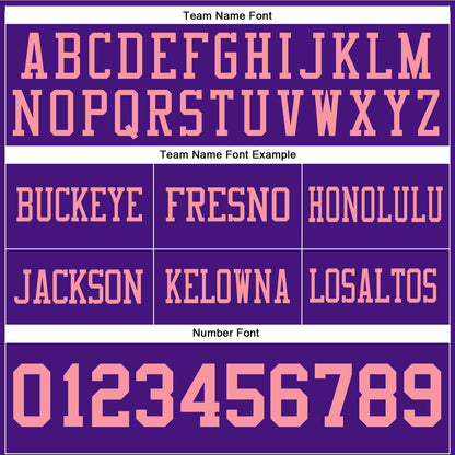 Custom Purple Medium Pink Mesh Authentic Football Jersey