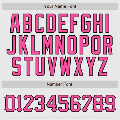 Custom White Black Pinstripe Pink-Black Authentic Raglan Sleeves Baseball Jersey