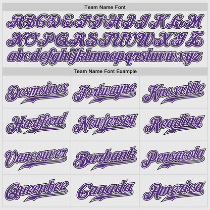 Custom White Black Pinstripe Purple-Black Authentic Raglan Sleeves Baseball Jersey