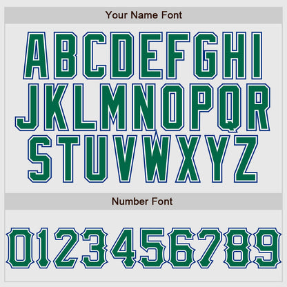 Custom White Royal Pinstripe Kelly Green-Royal Authentic Raglan Sleeves Baseball Jersey