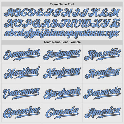 Custom White Light Blue Pinstripe Light Blue-Steel Gray Authentic Father's Day Raglan Sleeves Baseball Jersey
