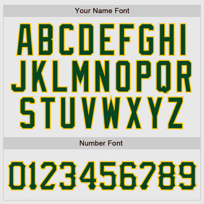 Custom White Green Pinstripe Green-Gold Authentic Raglan Sleeves Baseball Jersey