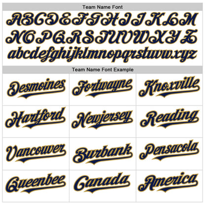 Custom White Old Gold-Navy Authentic Raglan Sleeves Baseball Jersey