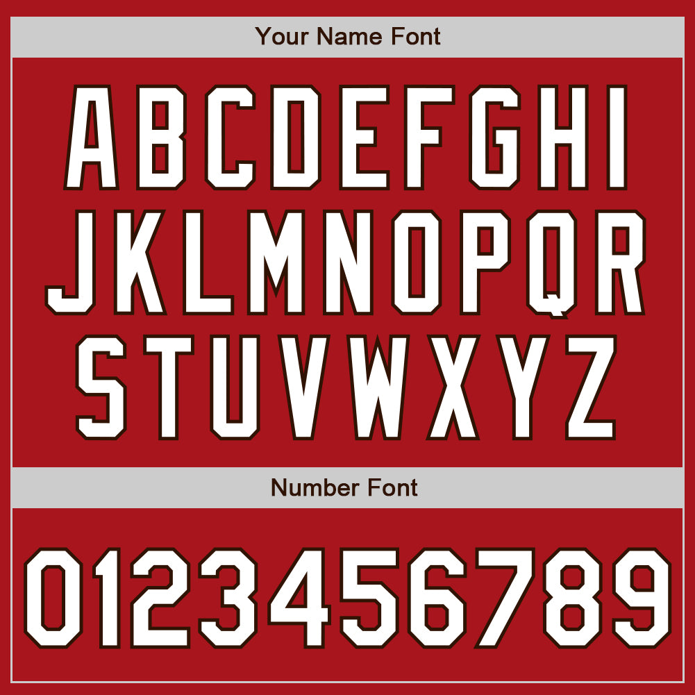 Custom Red White-Brown Authentic Raglan Sleeves Baseball Jersey