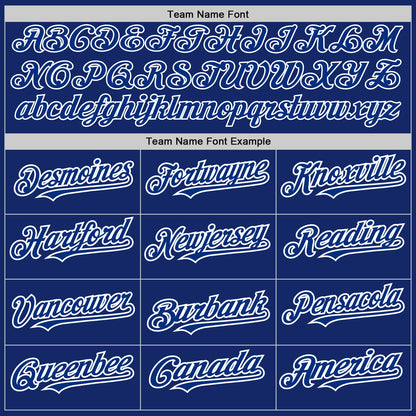 Custom Royal White Authentic Raglan Sleeves Baseball Jersey