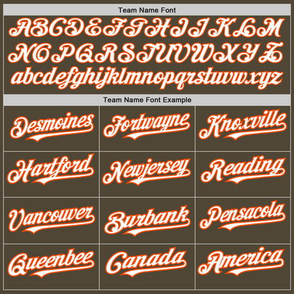 Custom Olive White-Orange Authentic Raglan Sleeves Salute To Service Baseball Jersey