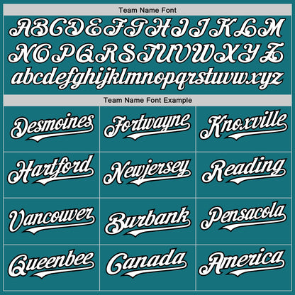 Custom Teal White-Black Authentic Raglan Sleeves Baseball Jersey