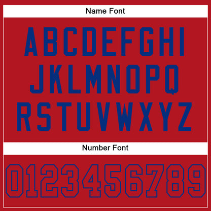 Custom Red Red-Royal Mesh Authentic Football Jersey