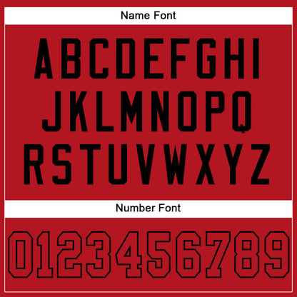 Custom Red Red-Black Mesh Authentic Football Jersey