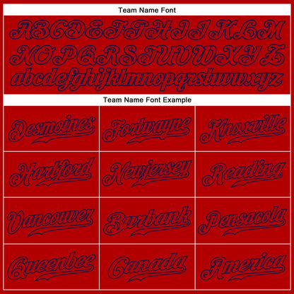 Custom Red Red-Navy Authentic Sleeveless Baseball Jersey