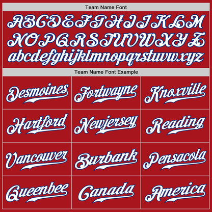 Custom Red White-Royal Authentic Baseball Jersey