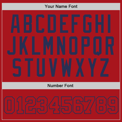 Custom Red Red-Navy Authentic Throwback Basketball Jersey
