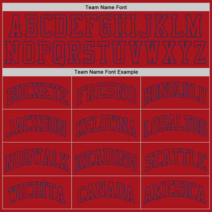 Custom Red Red-Navy Authentic Throwback Basketball Jersey