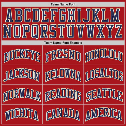 Custom Red Navy-Old Gold Authentic Throwback Basketball Jersey