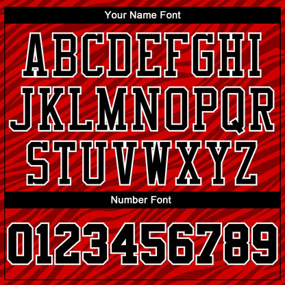 Custom Red Black-White Round Neck Sublimation Basketball Suit Jersey