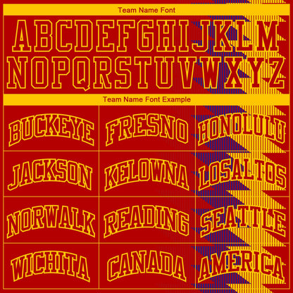 Custom Red Red-Gold Round Neck Sublimation Basketball Suit Jersey