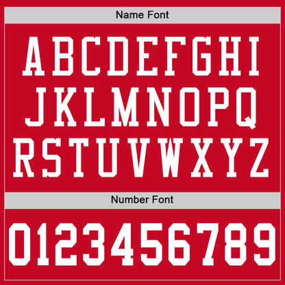 Custom Red White Mesh Authentic Football Jersey