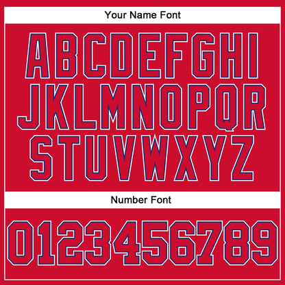Custom Red Red-Royal Authentic Throwback Basketball Jersey