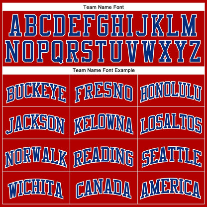 Custom Red White Pinstripe Royal-White Authentic Basketball Jersey