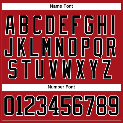 Custom Red Black-White Hockey Lace Neck Jersey