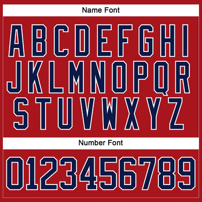 Custom Red Navy-White Hockey Jersey