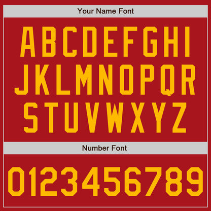 Custom Red Gold Authentic Baseball Jersey