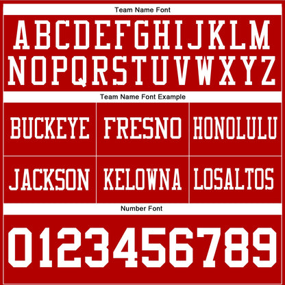Custom Red White Mesh Authentic Football Jersey