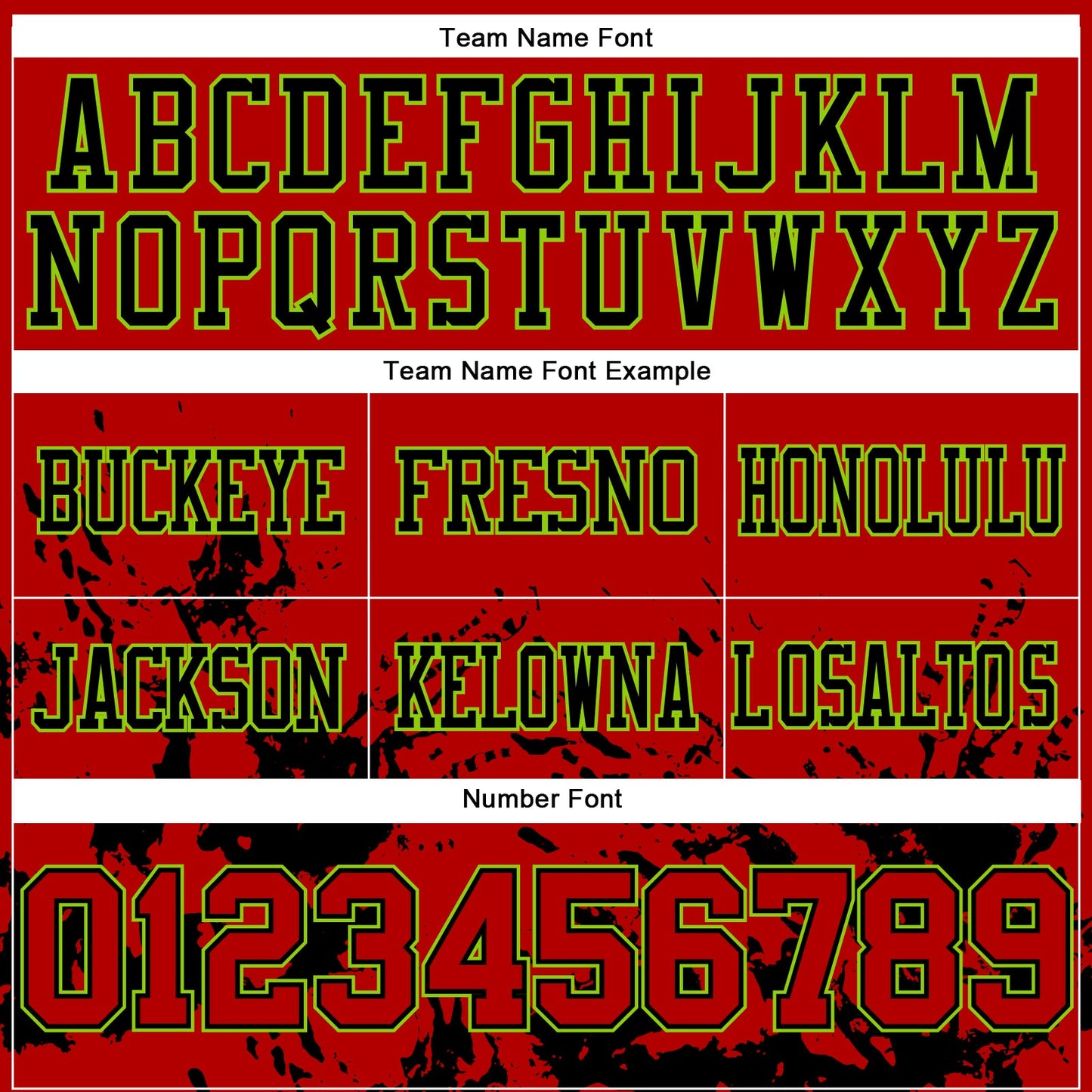 Custom Red Black-Neon Green Splash Mesh Authentic Football Jersey