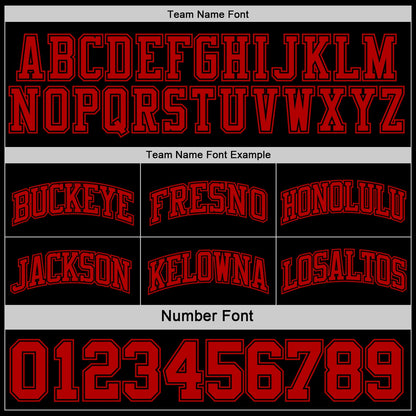 Custom Reversible Black Red Double Side Sublimation Basketball Suit Jersey