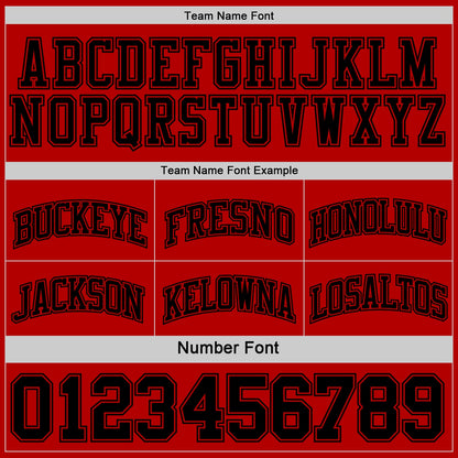 Custom Reversible Black Red Double Side Sublimation Basketball Suit Jersey