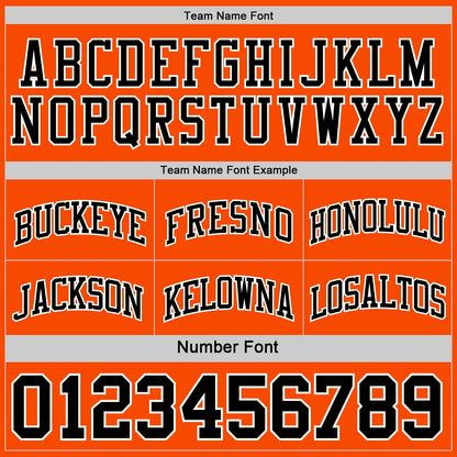 Custom Reversible Black Orange-White Double Side Sublimation Basketball Suit Jersey