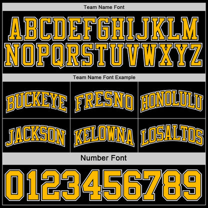 Custom Reversible Black Gold-White Double Side Sublimation Basketball Suit Jersey