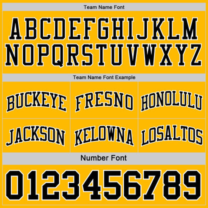 Custom Reversible Black Gold-White Double Side Sublimation Basketball Suit Jersey