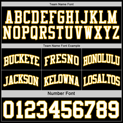 Custom Reversible Black White-Gold Double Side Sublimation Basketball Suit Jersey