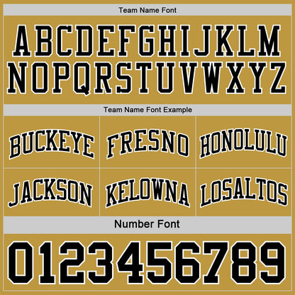 Custom Reversible Black White-Old Gold Double Side Sublimation Basketball Suit Jersey