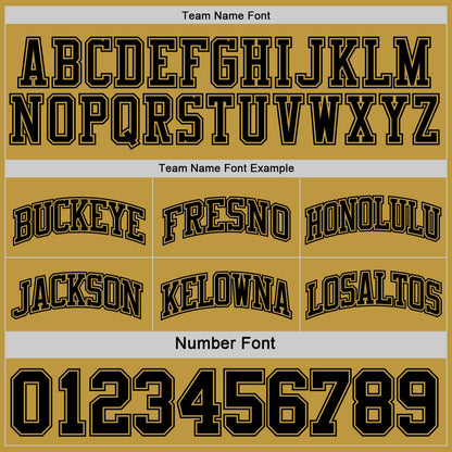 Custom Reversible Black Old Gold Double Side Sublimation Basketball Suit Jersey