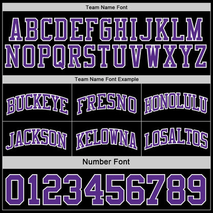 Custom Reversible Black Purple-White Double Side Sublimation Basketball Suit Jersey