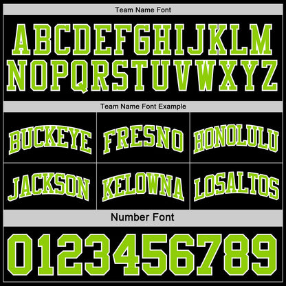 Custom Reversible Black Neon Green-White Double Side Sublimation Basketball Suit Jersey