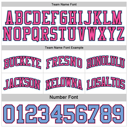 Custom Reversible Black Pink-Light Blue Double Side Sublimation Basketball Suit Jersey