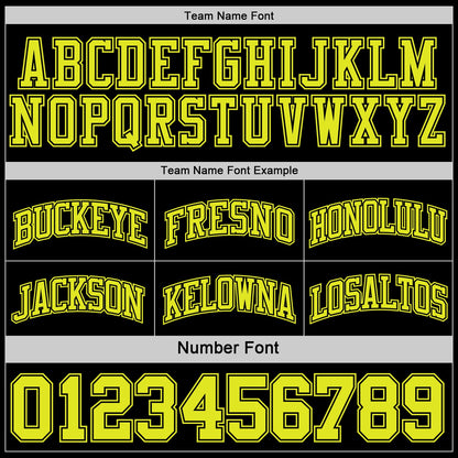 Custom Reversible Black Neon Yellow Double Side Sublimation Basketball Suit Jersey