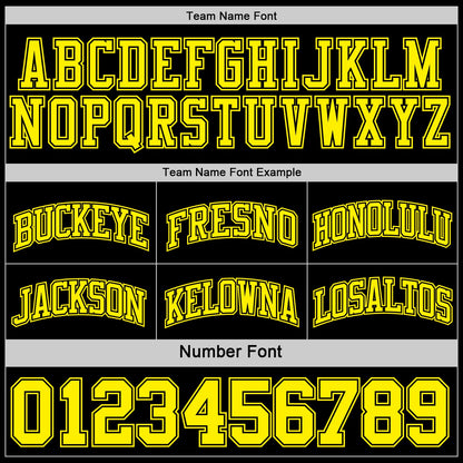 Custom Reversible Black Light Yellow Double Side Sublimation Basketball Suit Jersey